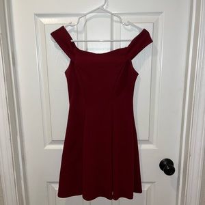 Red off the should homecoming dress